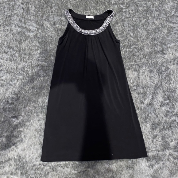 Calvin Klein tunic black chain link neck midi dress - Picture 3 of 12